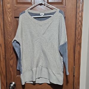 Women's Gray and Blue Sweater
